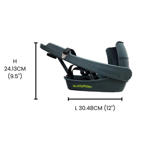 Size of buddy rider dog pet seat
