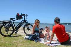 Enjoying the family bike ride with their Buddy Rider