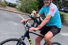 Jigsaw enjoying his new Buddyrider